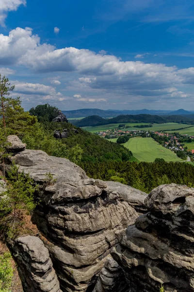 Exploration Tour Saxon Switzerland Diffenrent Places Saxony Germany — Stock Photo, Image