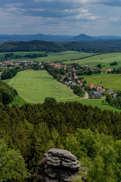 Exploration Tour Saxon Switzerland Diffenrent Places Saxony Germany — стокове фото