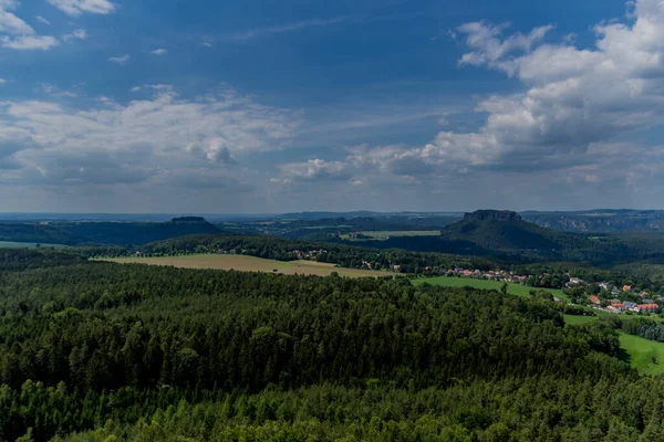 Tour Esplorativo Attraverso Svizzera Del Saxon Luoghi Diversi Sassonia Germania — Foto Stock