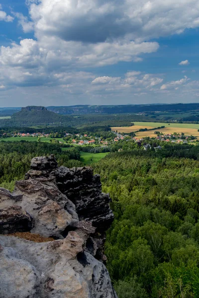 Tour Esplorativo Attraverso Svizzera Del Saxon Luoghi Diversi Sassonia Germania — Foto Stock