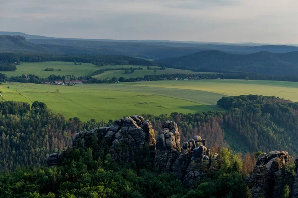 Tour Esplorativo Attraverso Svizzera Del Saxon Luoghi Diversi Sassonia Germania — Foto Stock