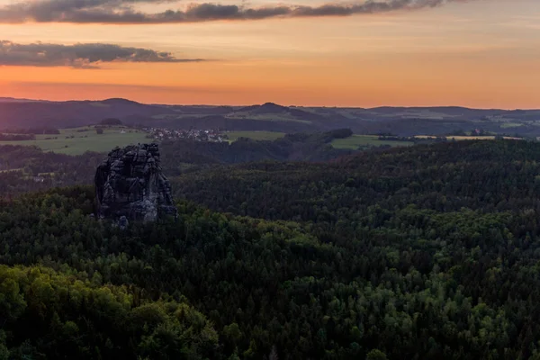 Περιήγηση Εξερεύνησης Μέσω Της Saxon Switzerland Διαφορετικά Μέρη Sachsen Germany — Φωτογραφία Αρχείου