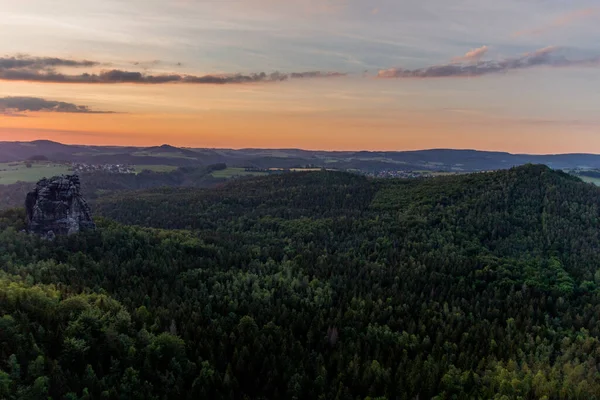 Erkundungstour Durch Die Sächsische Schweiz Verschiedenen Orten Sachsen Deutschland — Stockfoto