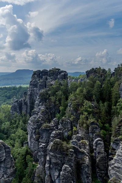 Exploration Tour Saxon Switzerland Diffenrent Places Saxony Germany — стокове фото