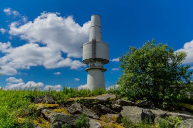Güneşli bir yaz günü Fichtelgebirge - Bischofsgruen / Almanya