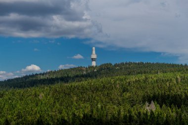 Güneşli bir yaz günü Fichtelgebirge - Bischofsgruen / Almanya