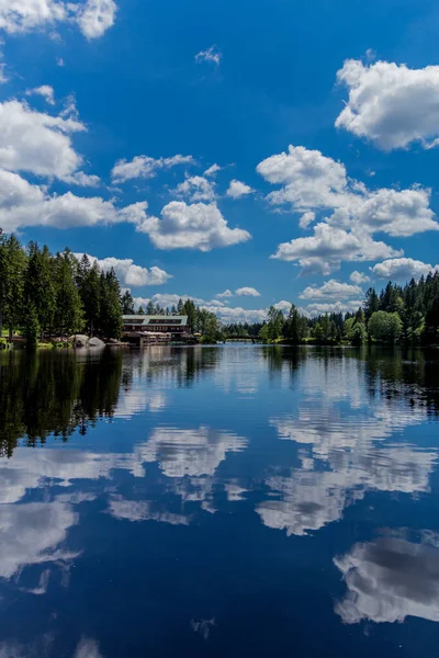 Sonniger Ausflug Einem Sommertag Durch Das Fichtelgebirge Bischofsgruen — Stockfoto