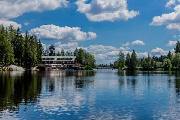 Sonniger Ausflug Einem Sommertag Durch Das Fichtelgebirge Bischofsgruen — Stockfoto