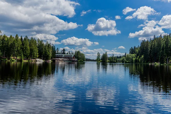 Sonniger Ausflug Einem Sommertag Durch Das Fichtelgebirge Bischofsgruen — Stockfoto