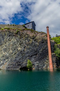 Lehesten-Thüringen / Almanya 'daki Thüringen parkında yaz yürüyüşü
