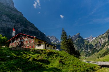 Beautiful exploration tour through the Appenzell mountains in Switzerland. - Appenzell/Alpstein/Switzerland clipart