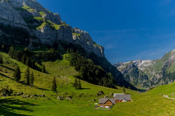 Piękne Zwiedzanie Gór Appenzell Szwajcarii Appenzell Alpstein Szwajcaria — Zdjęcie stockowe