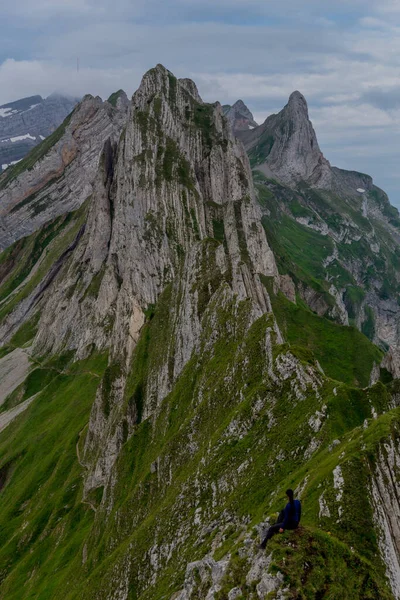 Hermoso Recorrido Exploración Por Las Montañas Appenzell Suiza Appenzell Alpstein — Foto de Stock