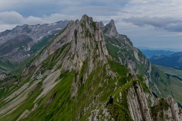 Прекрасна Екскурсія Горах Аппенцелл Швейцарії Appenzell Alpstein Switzerland — стокове фото