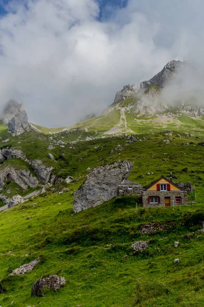 Gyönyörű Felfedező Túra Appenzell Hegységben Svájcban Appenzell Alpstein Svájc — Stock Fotó