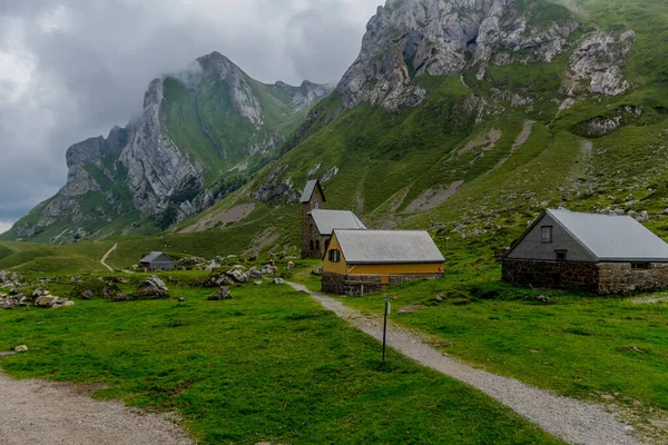 Gyönyörű Felfedező Túra Appenzell Hegységben Svájcban Appenzell Alpstein Svájc — Stock Fotó