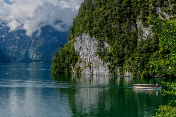 Bela Excursão Exploração Longo Das Berchtesgaden Alpine Foothills Schoenau Koenigsee — Fotografia de Stock