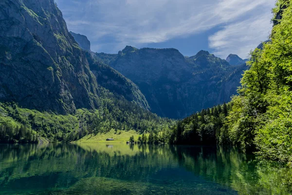 Hermoso Recorrido Exploración Largo Las Estribaciones Alpinas Berchtesgaden Schoenau Koenigsee —  Fotos de Stock