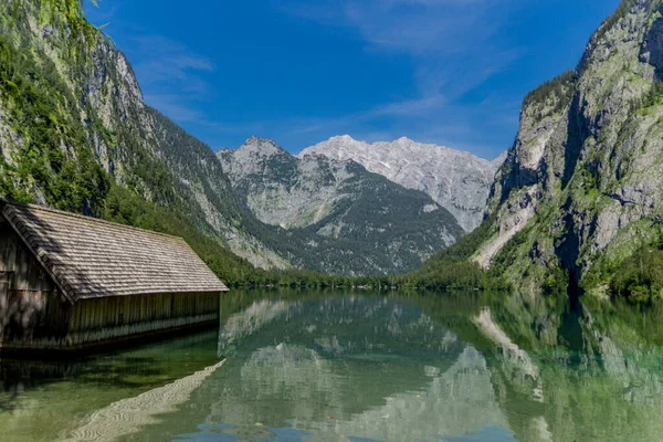 Piękna Wycieczka Odkrywcza Wzdłuż Alpejskiego Podnóża Berchtesgaden Schoenau Koenigsee — Zdjęcie stockowe