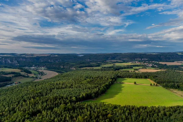 Erkundungstour Durch Die Sächsische Schweiz Verschiedenen Orten Sachsen Deutschland — Stockfoto