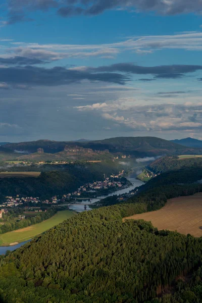 Tour Esplorativo Attraverso Svizzera Del Saxon Luoghi Diversi Sassonia Germania — Foto Stock