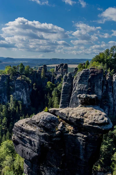 Exploration Tour Saxon Switzerland Diffenrent Places Saxony Germany — стокове фото