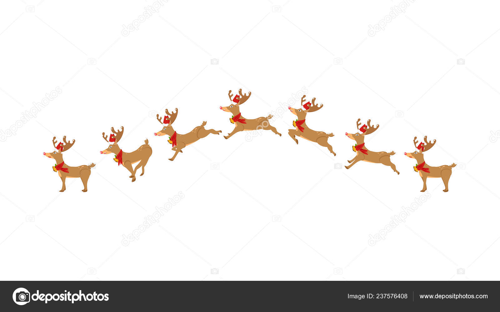 Reindeer Running Jumping Animation Cartoon Character Moving Cute Christmas  Vector Stock Vector Image by ©Hatcha #237576408