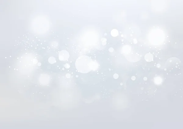 Blanco Fondo Abstracto Navidad Año Nuevo Invierno Cielo Nieve Bokeh — Archivo Imágenes Vectoriales