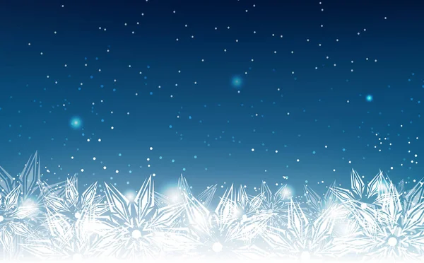 Snowflakes Winter Holiday Elegant Abstract Background Vector Illustration — Stock Vector