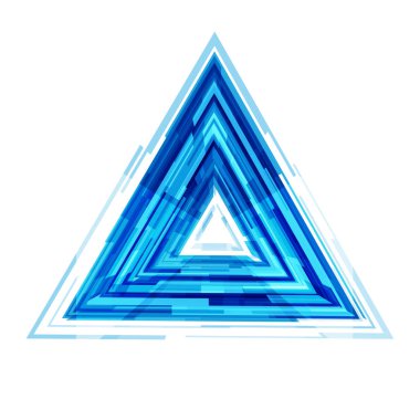 Dijital teknoloji mavi üçgen geometrik, Dikdörtgen şekiller arka plan vektör çizim afiş çerçeve şablonu tasarlamak