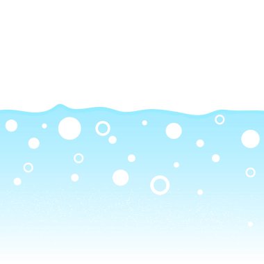 İçme suyu kabarcıklar arka plan vektör çizim, sıvı kavramı ile taze