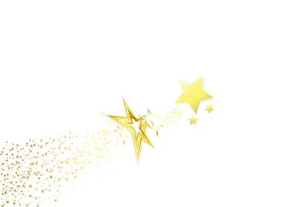 Golden Stars Scatter Paillettes Scintillement Confettis Magie Célébration Sur Fond — Image vectorielle