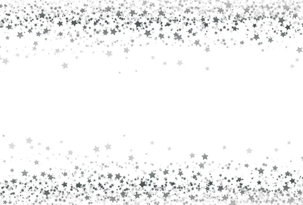 Estrellas Dispersión Brillo Confeti Plata Brillo Galaxia Celebración Partido Concepto — Vector de stock