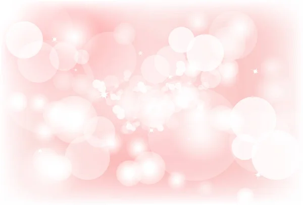 Blurry Bubble Air Bokeh Abstract Background Soft Pink Pastel Vector — Stock Vector