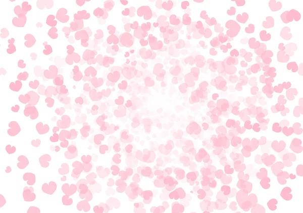 Explosión Dispersión Del Corazón Textura Forma Decoración Confeti Rosa Romántico — Vector de stock