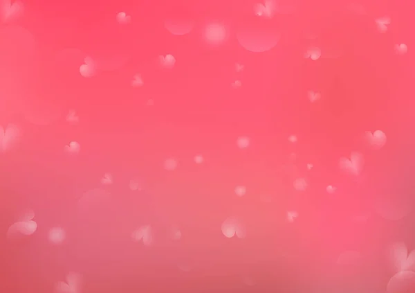 День Святого Валентина Розовый Абстрактный Фон Разброс Формы Сердца Украшения — стоковый вектор