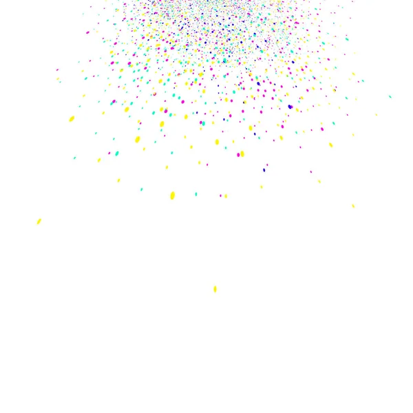 Kleurrijke Confetti Scatter Splash Viering Partij Abstracte Achtergrond Vectorillustratie — Stockvector