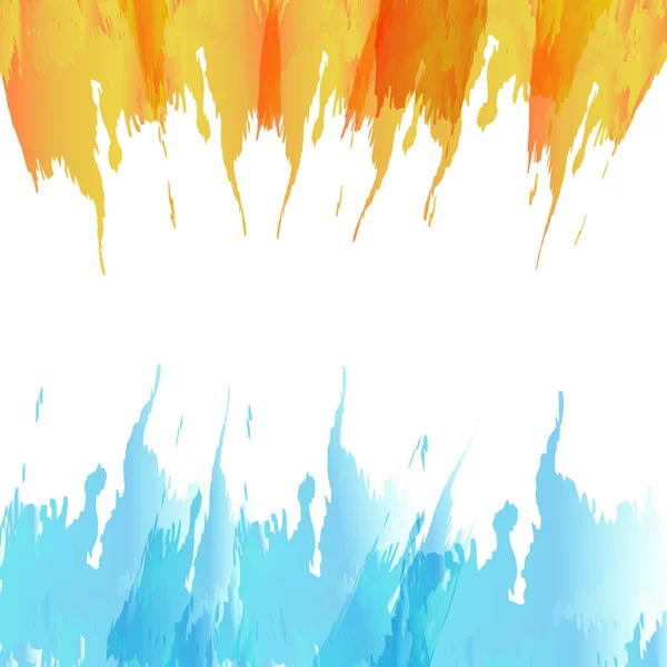 Aquarell Wasser Und Feuer Konzept Abstrakte Hintergrund Vektor Illustration — Stockvektor