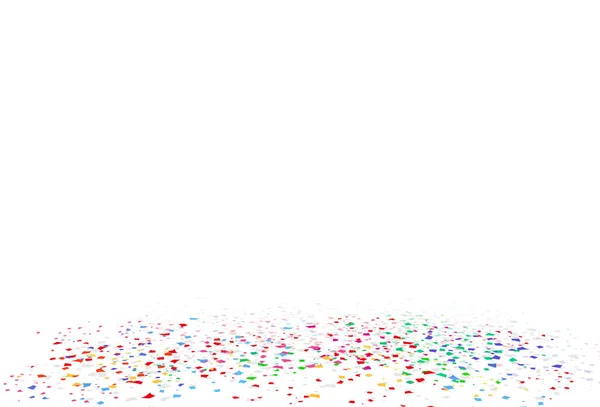 Confetti Brillante Colorido Arco Iris Concepto Papel Dispersión Piso Festivo — Vector de stock