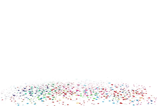 Confetti Dispersión Papel Colores Piso Festivo Celebración Abstracta Ilustración Vector — Archivo Imágenes Vectoriales