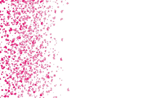 Roze Confetti Papier Scatter Viering Partij Abstracte Achtergrond Vectorillustratie — Stockvector