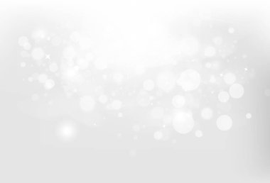 Bokeh, yıldız ve arka plan düşen baloncuklar silver, parlak parlayan toz Sim ışıltı kavramı vektör çizim ile bulanıklık