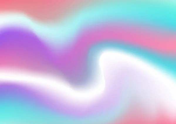 Hoja Olográfica Abstracta Ondas Movimiento Moda Pastel Concepto Fondo Pantalla — Vector de stock