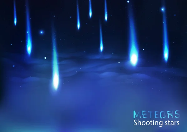 Hvězdy Clusteru Fotografování Meteorů Pádu Bodový Komet Astronomie Lehké Světlé — Stockový vektor