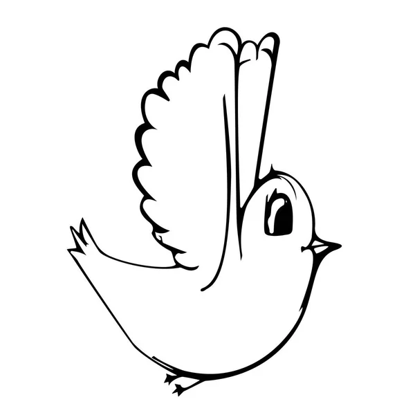 Esta Una Imagen Pájaro Que Fue Dibujado Mano Luego Hecho — Archivo Imágenes Vectoriales