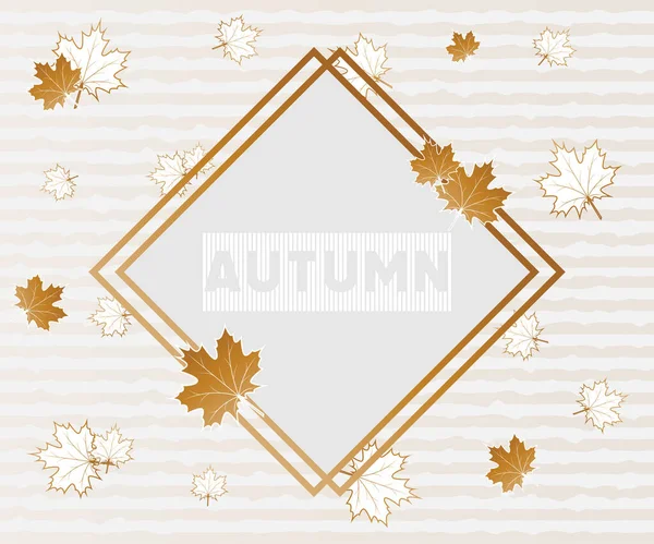 Bannière Vectorielle Automne Design Abstrait Fond Avec Des Feuilles Automne — Image vectorielle