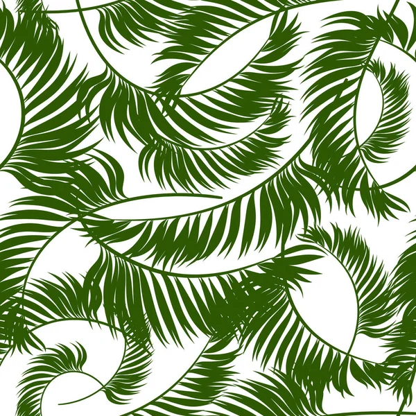 Areca Palm Skizze Von Hand Gezeichnet Plam Blatt Vektormuster Auf — Stockvektor