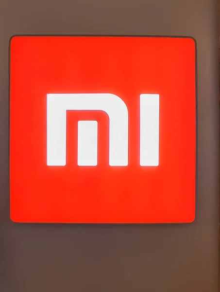 Kuala Lumpur Malaysia Agosto 2018 Logo Xiaomi Xiaomi Una Società Fotografia Stock