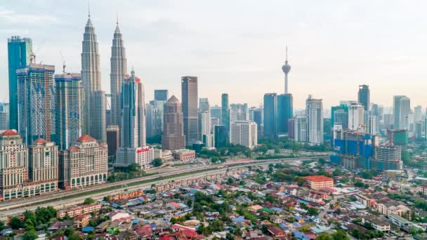 Kuala Lumpur Malajsie Srpna 2018 Panoráma Města Kuala Lumpur Zlaté — Stock video