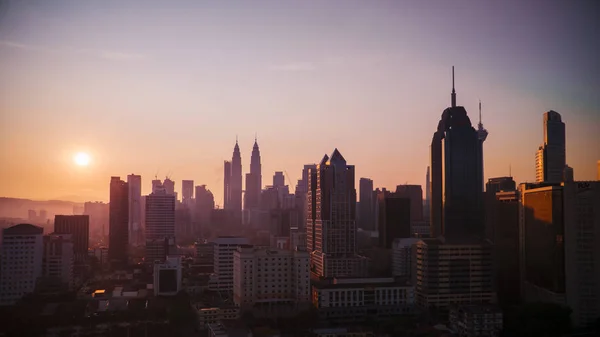 Kuala Lumpur Malaysia September 2018 Färgstark Och Dramatisk Himmel Gyllene — Stockfoto